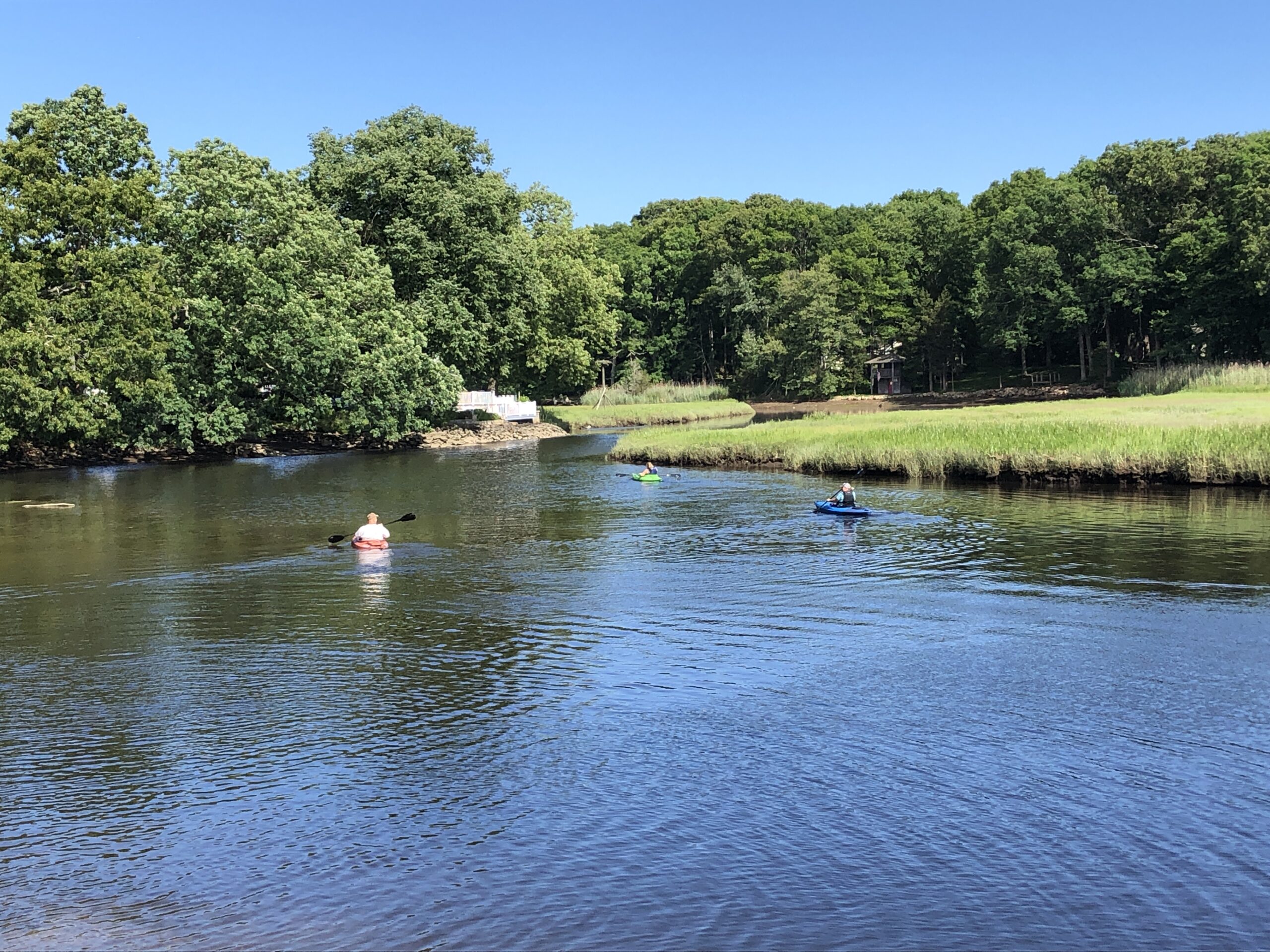 Kayakers on the River in Clinton